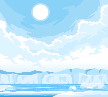 Kuzey Kutbu buz manzarası