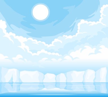 Kuzey Kutbu buz manzarası