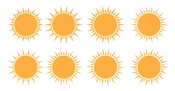 Σύνολο εικονιδίων ήλιου — Διανυσματικό Αρχείο