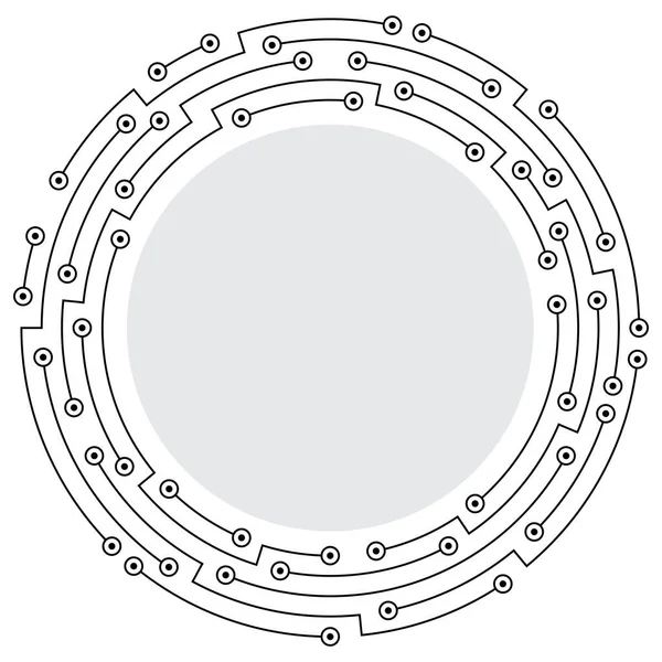 Marco redondo de tecnología abstracta — Vector de stock