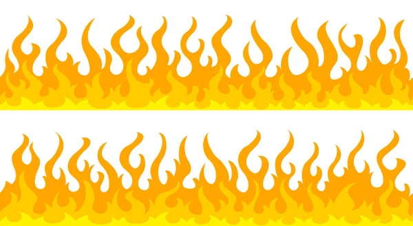 Fire flame frame borders — Stock Vector