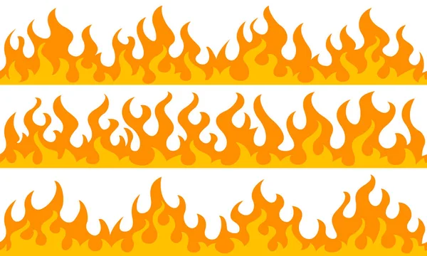 Fire flame frame borders — Stock Vector