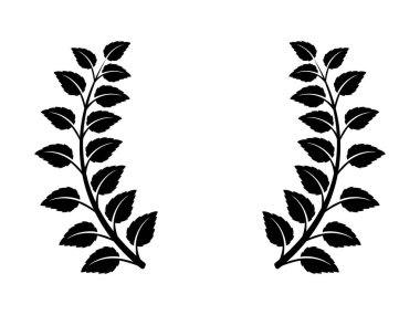 Beyaz arkaplanda Laurel simgesi
