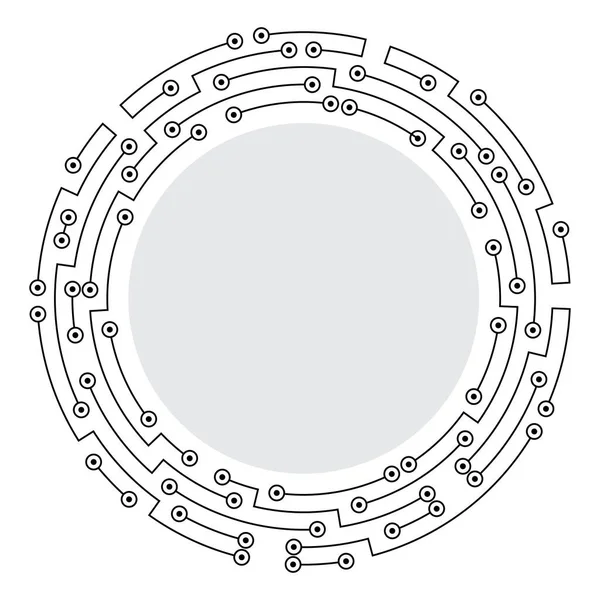 Marco redondo de tecnología abstracta — Vector de stock