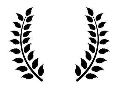 Beyaz arkaplanda Laurel simgesi