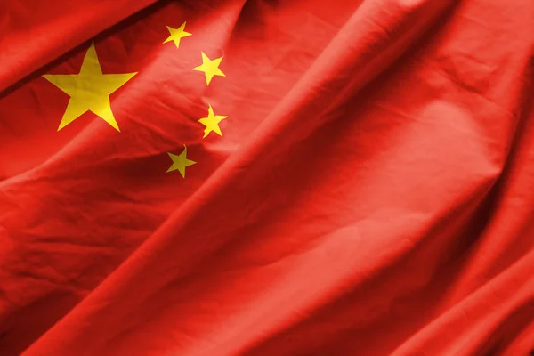 Közelkép Kína Zászlaja — Stock Fotó
