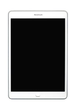 Beyaz arkaplanda tablet 