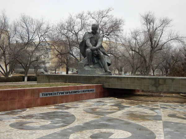 Pomnik Tarasa Szewczenko Grigorievich Aktau Kazachstan — Zdjęcie stockowe