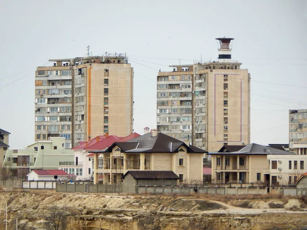 Ciudad Orilla Del Mar Caspio Aktau Kazajstán — Foto de Stock