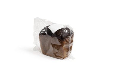 Ekmek paket. Yakın çekim. Beyaz arka plan üzerinde izole.