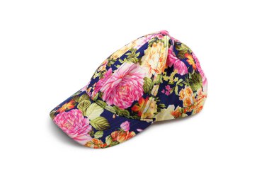 Renk beyzbol şapkası. Yakın çekim. Beyaz arka plan üzerinde izole.