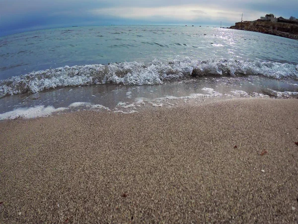 Sandy seashore Caspian. — Stock Photo, Image