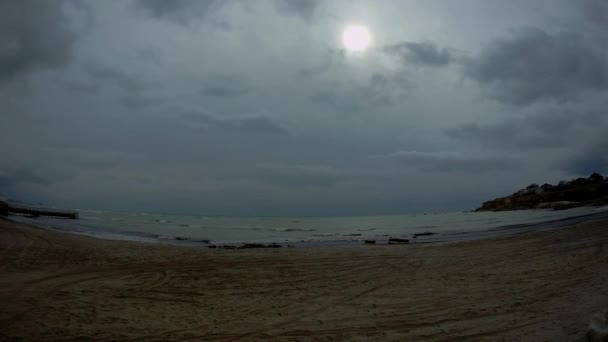 Песчаное Побережье Каспийского Моря Актау Казахстан — стоковое видео