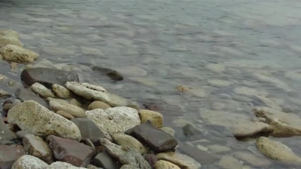 Orilla Rocosa Del Mar Caspio Mangistau Kazajstán — Vídeo de stock