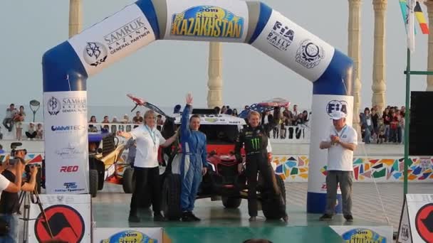 Aktau May 2019 Opening Fia World Cup Rally 2019 Kazakhstan — Stock Video