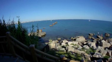 Hazar Denizi'ndeki şehir. Aktau. Kazakistan. 12 Temmuz. 2019 yılı.