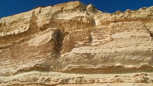Pedra Mar Cáspio Mangistau Cazaquistão — Vídeo de Stock