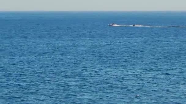 Race Water Caspian Sea Kazakhstan — Stock Video