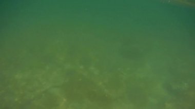 Suyun altından sahilmanzarası. Aktau şehri. Kazakistan.