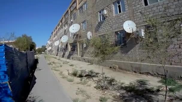 Promenade Dans Ville Zhanaozen Kazakhstan Août 2019 Année — Video