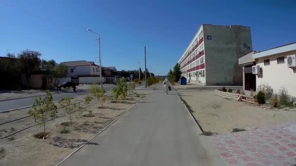 Genom Staden Zhanaozen Kazakstan Augusti 2019 — Stockvideo