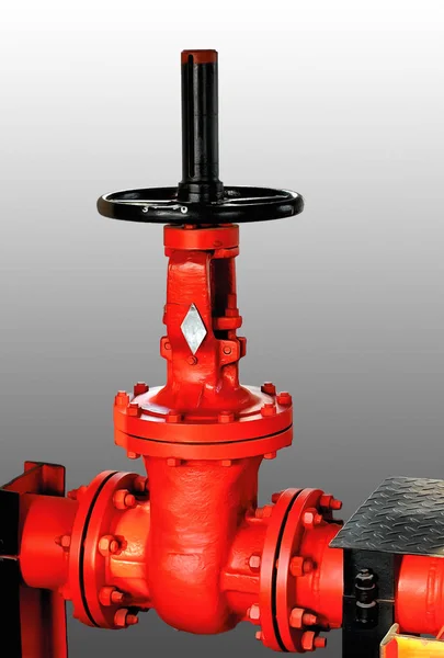 Red fire valve. — Stock Photo, Image