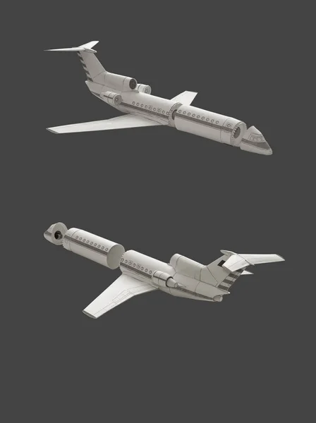 Szczegółowe informacje na temat modelu papieru lotniczego — Zdjęcie stockowe
