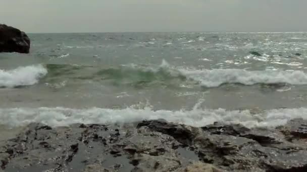 Costa Rocosa Del Mar Caspio Kazajstán Región Mangistau Julio Año — Vídeos de Stock