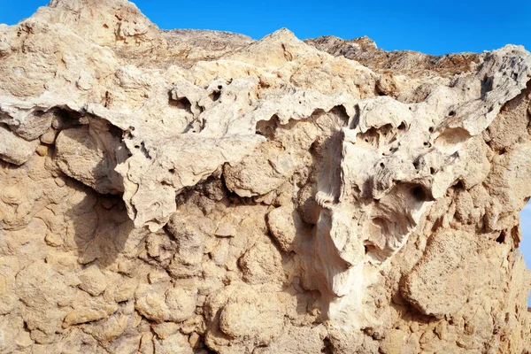 Sandsten Ytan Klippig Strand Vid Kaspiska Havet — Stockfoto