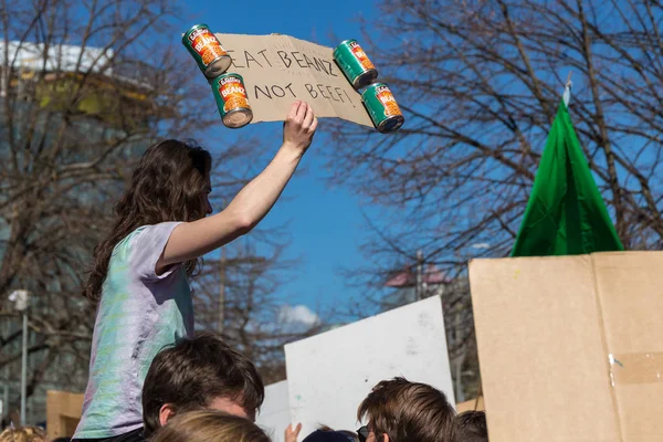 Christchurch Canterbury Nova Zelândia Setembro 2019 Ação Climática Protesto Marcha — Fotografia de Stock