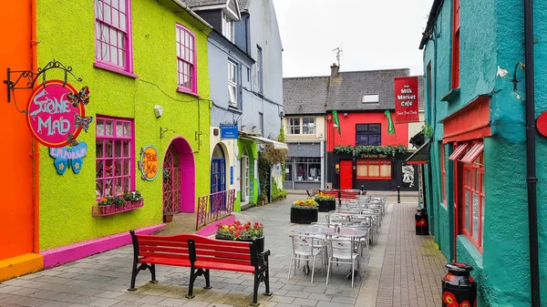 Kinsale Cork Irlanda Mag 2018 Case Colorate Market Street Newman — Foto Stock