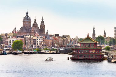 amsterdam'ın havadan görünümü