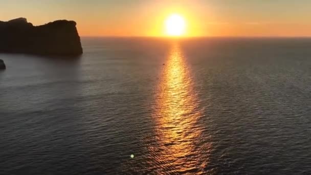 Pôr Sol Cap Formentor Maiorca Espanha — Vídeo de Stock