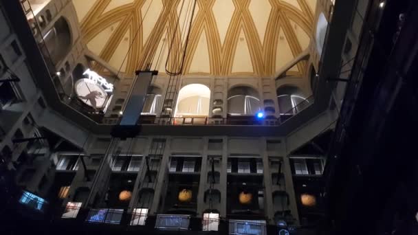 Turin Italie Août 2018 Personnes Visitant Musée National Cinéma Museo — Video