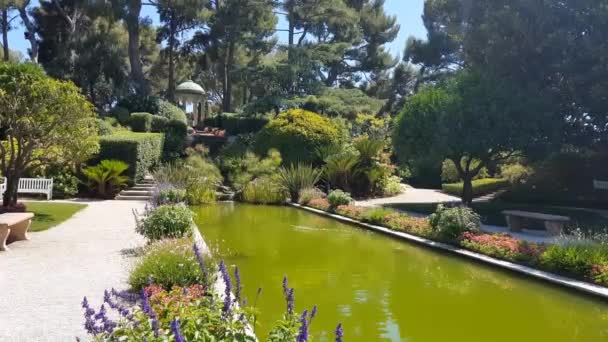 Giardino Villa Ephrussi Rothschild Saint Jean Cap Ferrat — Video Stock
