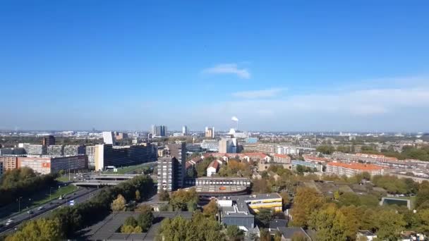 Вид Воздуха Амстердам Нидерланды — стоковое видео