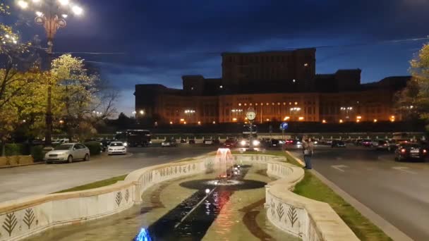 Palác Parlamentu Bukurešti Rumunsko — Stock video