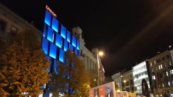 Brno República Checa Noviembre 2018 Gente Caminando Plaza Libertad Por — Vídeo de stock