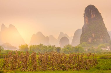yangshuo guilin, Çin tipik peyzaj