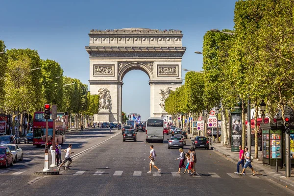 Paris França Setembro 2012 Champs Lyses Arc Triomphe Setembro 2012 — Fotografia de Stock