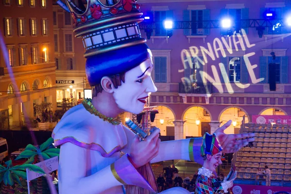 Niza Francia Febrero 2019 Celebración Del Carnaval Plaza Massena Evento —  Fotos de Stock