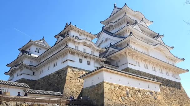 Himeji Japonsko Březen 2019 Lidé Chodí Hradě Himeji Hrad Největším — Stock video