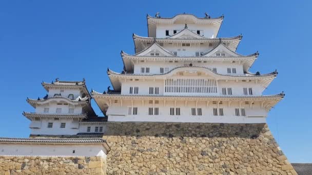 Blick Auf Die Burg Himeji Hyogo Japan — Stockvideo