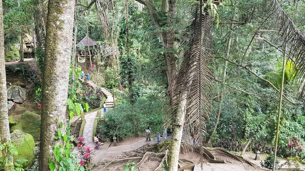 Bali Indonesië Juni 2019 Mensen Die Tuin Wandelen Pura Goa — Stockfoto