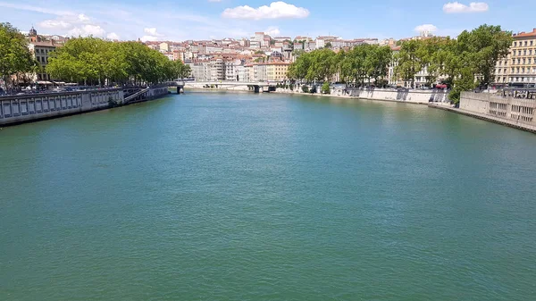 Řeka Sane Lyonu Francii — Stock fotografie