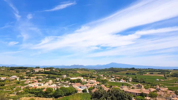 Luftaufnahme Des Chateauneuf Pape Südostfrankreich — Stockfoto