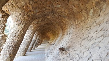 Parc Guell manzarası, Barselona, İspanya
