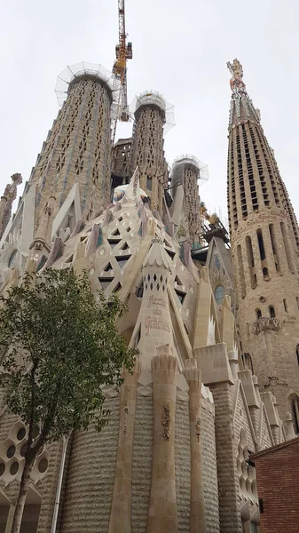 Barcelona Spanien September 2019 Utsikt Över Sagrada Familia Templet Det — Stockfoto