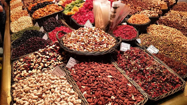 Mnoho Ořechů Sušeného Ovoce — Stock fotografie