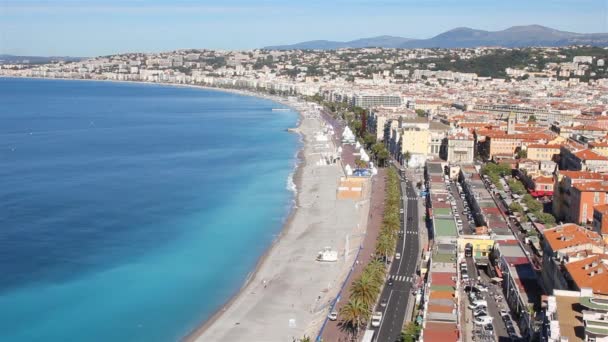 Blick Auf Nizza Von Oben Frankreich — Stockvideo